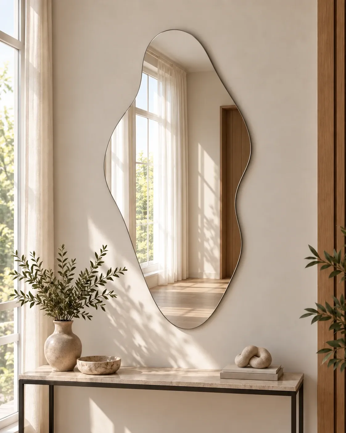 Фигурное зеркало 77×45, 77×45 см