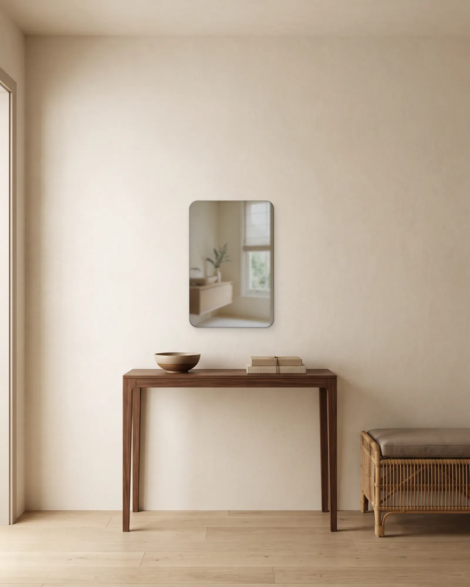 Прямоугольное зеркало 40×60 в интерьере